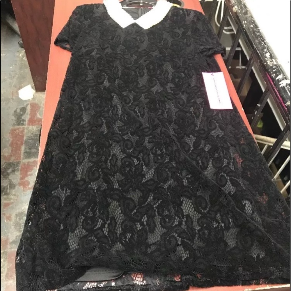 Betsey Johnson lace sleeve shift faux pearl NWT - Picture 4 of 8